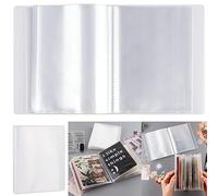 A6 Clear Sticker Photo Storage Album, Stamp Cutting Dies Storage Book Organizer Folder,40 Pages Clear Die & Stamp Storage Bag Transparent Plastic Folders for Cutting Dies Stencil Embossing Crafts