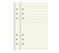 A6 Cream Lined Refills Paper, 6 Hole Personal Size Lined Paper for Filofax Personal Planner, 6 Hole Punched Planner Inserts, Cream, 200 Sheets/400 Pages, College Ruled, 3.75 X 6.75 Inch