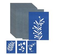 A6 Cyanotype Printing Paper, OIHCAZ 50PCS Light Sensitive Sun Print Paper, Nature Solar Printing Kit for Kids Adults Art Crafts DIY