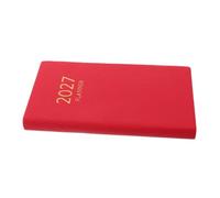 A6 Daily Planner Journal 2027 with Colored Monthly Index Red