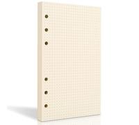 A6 Dot Grid Paper, 6 Hole Punched,A6 Dotted Refill Paper for Filofax Planner/Binders/Organizer, 6.7x4.2 Inch,80 Sheets,Beige,100GSM (1)
