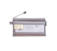 A6 File Folder Mesh Zip Wallets Nylon Ultra-Light Office Travel Pouch Zipper Bag Pen Bag Storage Coin Purse(Grey)