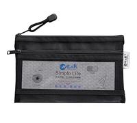 A6 File Folder Mesh Zip Wallets Nylon Ultra-Light Office Travel Pouch Zipper Bag Pen Bag Storage Coin Purse(Black)