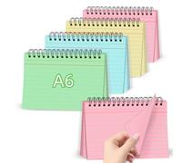 A6 Flash Cards 200 PCS Revision Cards 4 * 6 Inches Lined Revision Flashcards Spiral Ruled Index Cards for Home Office School Essentials
