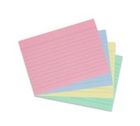 Herlitz A6 Flash Cards - Pack of 200, Lined Revision Cards in Assorted Colours for Studying, Revision, and Organisation