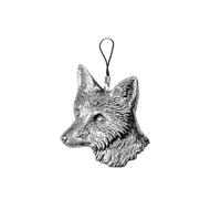 A6 Fox Head English Pewter Emblem Mobile Phone Charm, 4cm Cord, Gift Packed