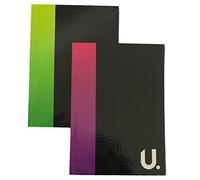 A6 Hardback Book 2pk, 60 Sheets with 54gsm writing Pad, Hardback book (Grey x 1)