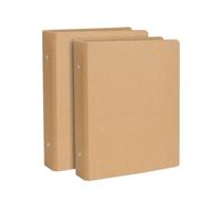 A6 Kraft Binder 6-Holds Round Ring Binder 2 Pack, Durable Binding Hard Cover Protector for Journal,Notebook,Inserted Sheets and Refill Paper,Fit for A6 6-Hole Paper(A6 Size)