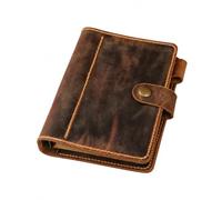 A6 Leather Ring Binder Journal Full Grain Leather Planner 6 Ring System