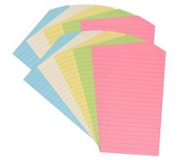A6 Lined Refill Paper, A6 Colored Ruled Pages for 6-Ring Binder Notebook Journal Planner Organizer, 6-Hole Punched Binder Refill Paper Inserts,50 Sheets/100 Pages,Ruled (6.77" x 3.74") (2)