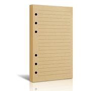 A6 Lined Vintage Refillable Paper, Retro A6 Binder Refills Paper for 6-Ring Binders Planner Traveller Journal Notebook Dairy, 7mm Ruled Filler Paper, 80 Sheets 160 Pages, Lined