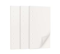 A6 Loose Leaf Refill Paper, 135 Sheets Plain White Planner Refills, 6-Ring Binder Compatible, 100GSM Insert Papers for Notebooks, School, Office, College Notes, Journaling & Printing(171x94mm)