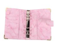 A6 Marble 6 Hole Binder Cover Pink Pu Refillable Notebook Shell