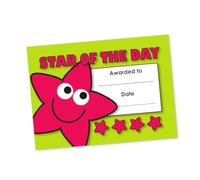 A6 Mini Certificate - Star Of The Day - Pack Of 64