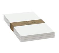 A6 note pad, plain, pack of 3, 50 sheets per pad, 80gsm FSC paper, zero plastic packaging