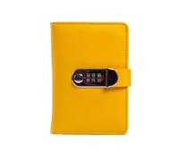 A6 Notebook 160×11mm Locked Journal Leather Notepad 128 Pages Hardcover for Men And Women Writing Office And Study Supplies(Gelb)