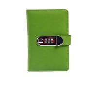 A6 Notebook 160×11mm Locked Journal Leather Notepad 128 Pages Hardcover for Men And Women Writing Office And Study Supplies(Grn)