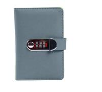 A6 Notebook 160×11mm Locked Journal Leather Notepad 128 Pages Hardcover for Men And Women Writing Office And Study Supplies(Blu)