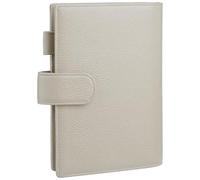 A6 Notebook Cover in Apricot Genuine Leather, Magnetic Closure Planner Book Jacket with Pen Loop and Card Slots, Fits 5.8 x 4.1 in Journals, Lightweight Protective Case for Daily Planning