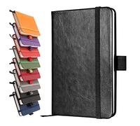 A6 Notebooks, Pocket Notebook Small Notebook Note Pad Hardback Notebook A6 Small Notepad Journal 200 Pages(100 Sheets)-Black