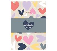 A6 Notebooks Set 3 Cross My Heart Design Notepads Bullet Journal & Sketch Book Study Work Notes