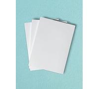 A6 Notepads - Three Pack - Quality 90gsm Plain Paper - Ideal Everyday Jotter Pads - 100 Pages/50 Sheets with Strong Backing Board, White