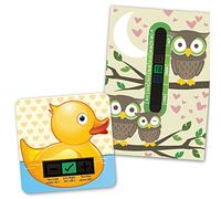 A6 Owl Room Thermometer and Duck Bath Thermometer Set