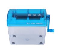 A6 Paper Hand Shredder, Desktop Manual Strip Cut Shredding Machine for Office School Home Use Blue, Easily Transportable with Handle, Compact Design