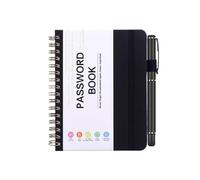 A6 Password Book Alphabetical with Tabs A Z, Spiral Password Keeper Book Small for Seniors, Address Management, Passwords Organizer, Website Logins Log Notebook for Home Office, Portable Pocket Size