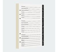 A6 Password Book Refills - 576 Entires Password Notebook Refill Paper with Alphabetical Tabs, Large Print Internet Log Book Replacement Pages, 224 Pages, 6.8in x 4.1in
