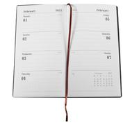 A6 Pink Appointment Book, Personal Pocket Weekly Planner Diary | Faux Leather Cover, Paper Pages, Portable Multi-use Layout, Appointment Overview, Minimalist Modern Design