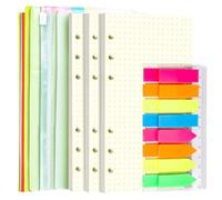 A6 Planner Refills, Lined Paper Inserts with Binder Pockets & Dividers, 17.2x9.4cm, 6.73 A6 Binder, Refillable Notebook, Journal, Organizer