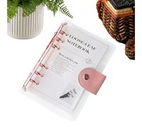 A6 Planners Launchers - Leather Notebooks Budget Binder | Transparent Planners 6 Ring A6 | Homework Planning Health Travel Study Reading