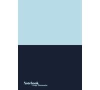 A6 Plus Notebook 4.33x6.03 inches, 5mm Square Grid/Graph paper, Pastel Sky, Navy Blue Soft-touch cover: 104 Numbered pages, 52 Sheets - Notebooks by Crispy Minimalist