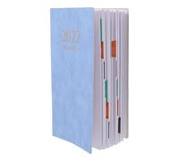 A6 Pocket Size Daily Goals Planner with Color Index Tabs | PU Paper Build, Smudge Free Note Taking, for Meetings Travel and Project Planning