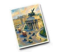 A6 PRINT - London. Wellington Arch, Hyde Park Corner - Vintage Art Style