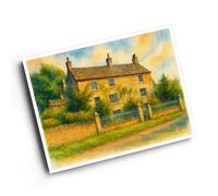 A6 PRINT - Rose Cottage, Amberley - Vintage Art Style