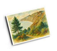 A6 PRINT - Swanage. The Undercliff Walk - Vintage Art Style