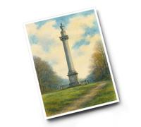 A6 PRINT - The Column, Savernake Forest - Vintage Art Style