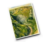 A6 PRINT - The Gorge, Cheddar (a) - Vintage Art Style