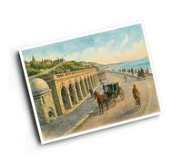 A6 PRINT - The Undercliff Drive, Bournemouth - Vintage Art Style