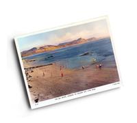 A6 PRINT - Vintage Dorset The Sea Front Looking To Golden Cap Lyme Regis b