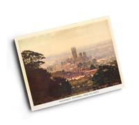 A6 PRINT - Vintage Kent - Canterbury Cathedral from the North (ac)