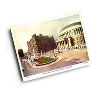 A6 PRINT - Vintage Lancashire Midland Hotel & Central Library, Manchester b