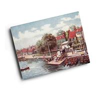 A6 PRINT - Vintage Oxfordshire - Henley on Thames. View from the Bridge