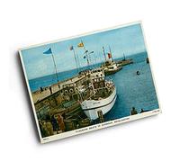A6 PRINT - Vintage Yorkshire - Pleasure Boats in Harbour, Bridlington (2)