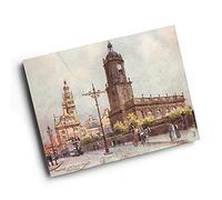 A6 PRINT - Vintage Yorkshire - Town Hall & St. Paul's Church, Sheffield