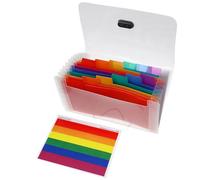 A6 Receipt Organizer 13 Pocket Small Accordion Folder A6 Mini Accordion File Organizer Expanding File Folder for Small Business Coupon Organizer Revision Card Holder Colorful