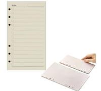 A6 Refill Pad Paper, 160 Pages/80 Sheets 6 Punched Holes Insert Ruled Lined Paper, Diary Planner Inserts Refills for Notes Meeting Travel Record (TODO)