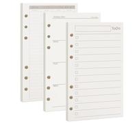 A6 Refill Paper, 135 Sheets A6 Loose Leaf Paper 6 Hole Notebook Refills for 6 Ring Refillable Binder Notebook Planner Diary Journals Painting Personal Organiser